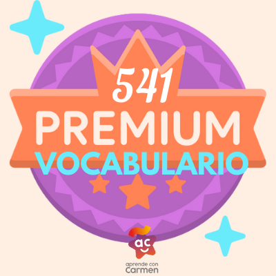 Fichas vocabulario Premium - Aprende con Carmen